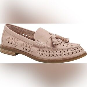 Sperry Top-Sider Seaport PLUSHWAVE Woven Leather Kiltie Loafer Rose Dust 6